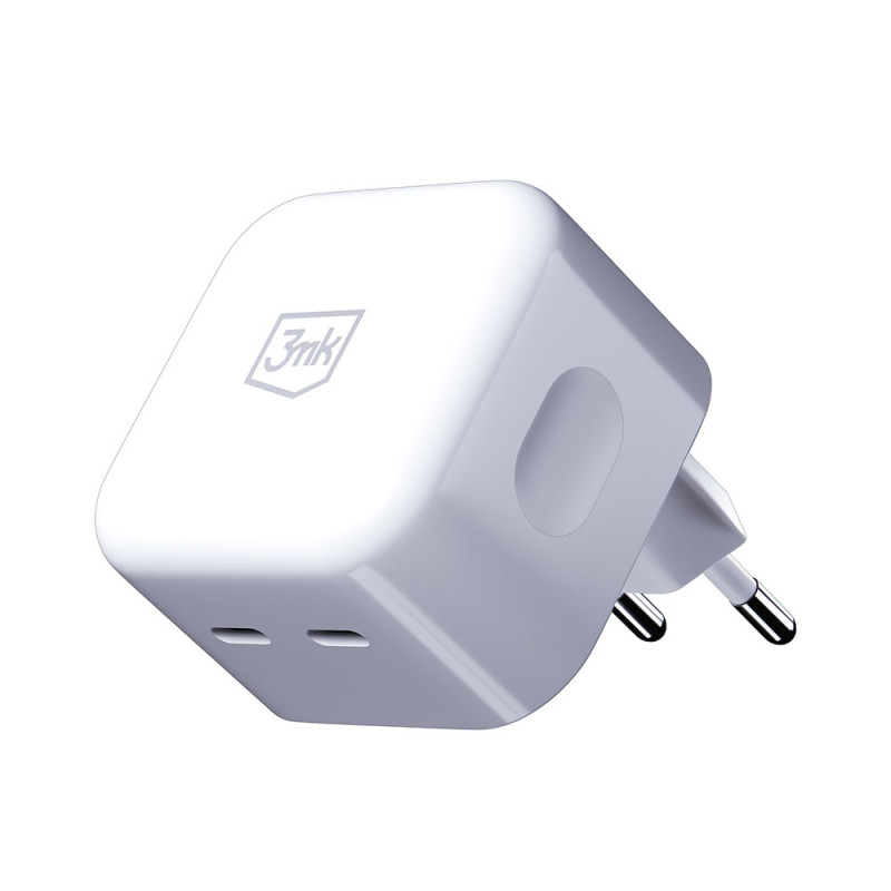 3mk Hyper Charger 35W 2x USB-C tinklo įkroviklis - baltas