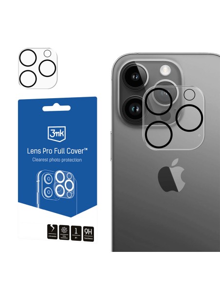 3mk Lens Pro pilno dangčio fotoaparato dangtelis, skirtas iPhone 14 Pro / iPhone 14 Pro Max