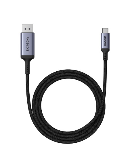 „Baseus“ didelės raiškos serijos USB-C prie „DisplayPort 1.4 8K 60Hz“ vienkryptis kabelis 2 m – juodas „Baseus“ didelės raiškos serijos USB-C prie „DisplayPort 1.4 8K 60Hz“ vienkryptis kabelis 2 m – juodas