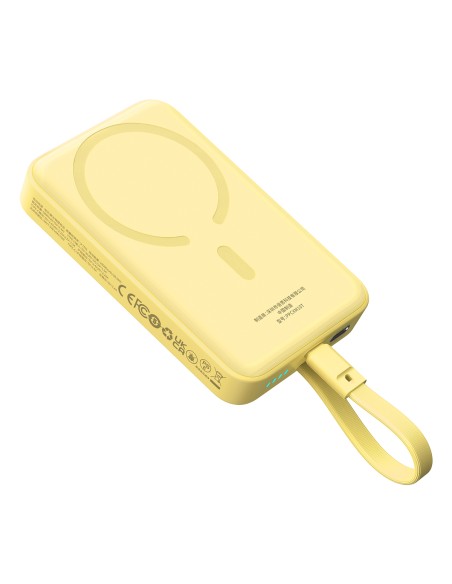 Baseus Magnetic Mini MagSafe 10000mAh 30W maitinimo blokas su įmontuotu USB-C laidu – geltonas + Baseus Simple Series US... Baseus Magnetic Mini MagSafe 10000mAh 30W maitinimo blokas su įmontuotu USB-C laidu – geltonas + Baseus Simple Series US...