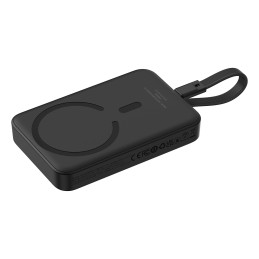 Baseus Magnetic Mini MagSafe 10000mAh 30W maitinimo blokas su įmontuotu USB-C laidu – juodas + Baseus Simple Series USB-...