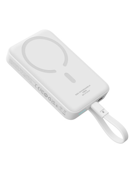Baseus Magnetic Mini MagSafe 10000mAh 30W maitinimo blokas su įmontuotu USB-C laidu – baltas + Baseus Simple Series USB-... Baseus Magnetic Mini MagSafe 10000mAh 30W maitinimo blokas su įmontuotu USB-C laidu – baltas + Baseus Simple Series USB-...