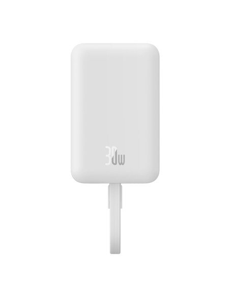 Baseus Magnetic Mini MagSafe 10000mAh 30W maitinimo blokas su įmontuotu USB-C laidu – baltas + Baseus Simple Series USB-... Baseus Magnetic Mini MagSafe 10000mAh 30W maitinimo blokas su įmontuotu USB-C laidu – baltas + Baseus Simple Series USB-...