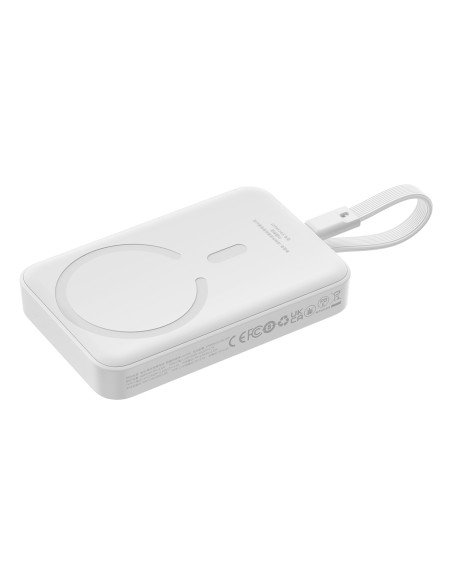 Baseus Magnetic Mini MagSafe 10000mAh 30W maitinimo blokas su įmontuotu USB-C laidu – baltas + Baseus Simple Series USB-... Baseus Magnetic Mini MagSafe 10000mAh 30W maitinimo blokas su įmontuotu USB-C laidu – baltas + Baseus Simple Series USB-...