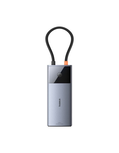 USB HUB 6in1 Baseus Metal Gleam Series II USB-A/ USB-C/ USB-C PD/ HDMI/ RJ45 – juodas USB HUB 6in1 Baseus Metal Gleam Series II USB-A/ USB-C/ USB-C PD/ HDMI/ RJ45 – juodas