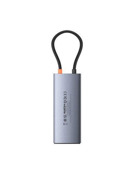 USB HUB 6in1 Baseus Metal Gleam Series II USB-A/ USB-C/ USB-C PD/ HDMI/ RJ45 – juodas USB HUB 6in1 Baseus Metal Gleam Series II USB-A/ USB-C/ USB-C PD/ HDMI/ RJ45 – juodas