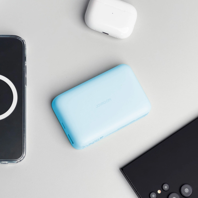 Joyroom JR-W020 20W 10000mAh MagSafe Powerbank + USB-A - USB-C 0,25 m laidas - šviesiai mėlynas
