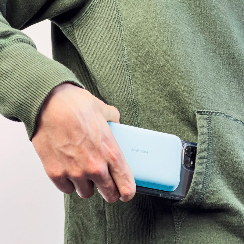 Joyroom JR-W020 20W 10000mAh MagSafe Powerbank + USB-A - USB-C 0,25 m laidas - šviesiai mėlynas