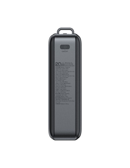 Acefast M4 PD 67W 20000mAh Powerbank su įmontuotu laidu - juodas Acefast M4 PD 67W 20000mAh Powerbank su įmontuotu laidu - juodas