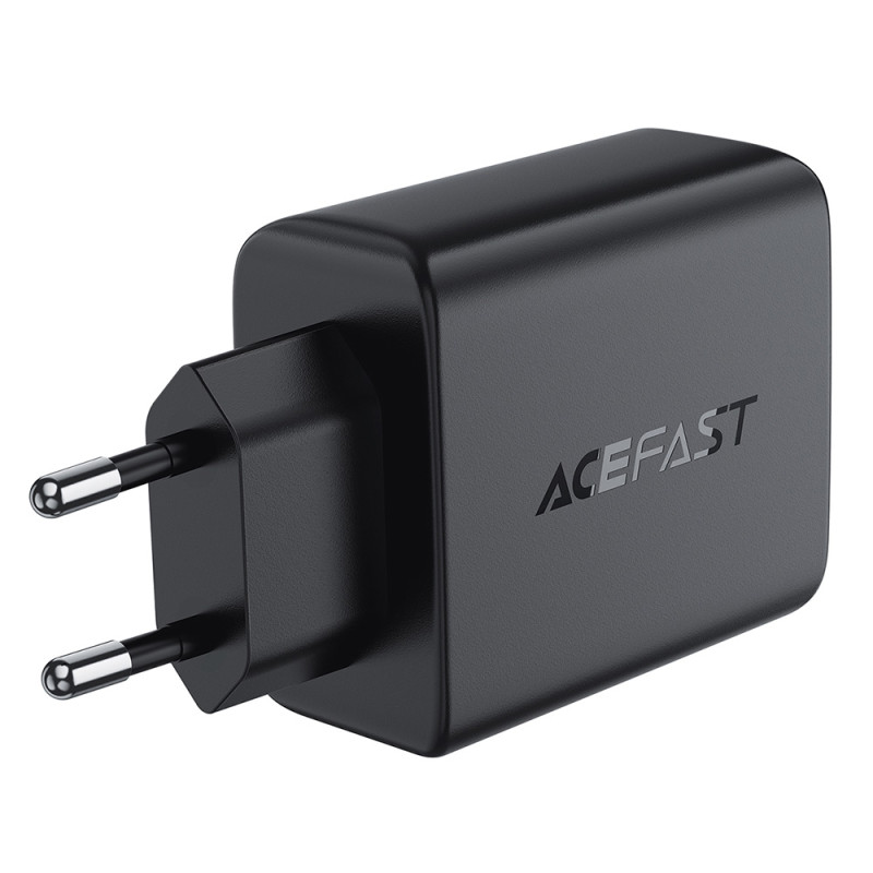 Acefast A61 PD 45W GaN įkroviklis 2 x USB-C + 2 x USB-A su 4 prievadais - juodas