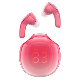 Acefast T9 Bluetooth 5.3 į ausis įdedamos belaidės ausinės – raudonos spalvos