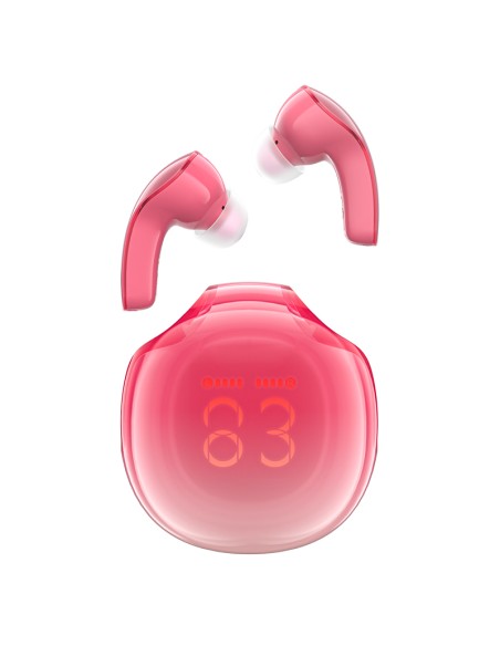Acefast T9 Bluetooth 5.3 į ausis įdedamos belaidės ausinės – raudonos spalvos Acefast T9 Bluetooth 5.3 į ausis įdedamos belaidės ausinės – raudonos spalvos