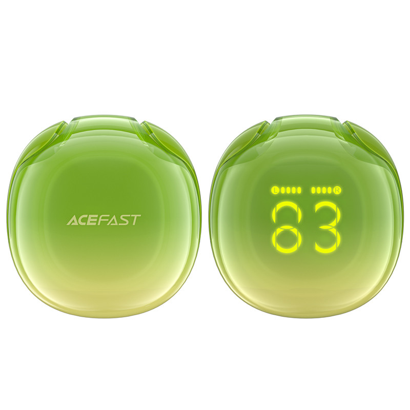 Acefast T9 Bluetooth 5.3 į ausis įdedamos belaidės ausinės – žalios spalvos