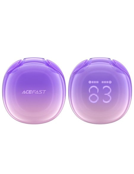 Acefast T9 Bluetooth 5.3 į ausis įdedamos belaidės ausinės – violetinės spalvos Acefast T9 Bluetooth 5.3 į ausis įdedamos belaidės ausinės – violetinės spalvos
