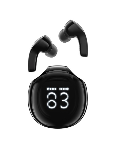 Acefast T9 Bluetooth 5.3 į ausis įdedamos belaidės ausinės su ekranu – juodos spalvos Acefast T9 Bluetooth 5.3 į ausis įdedamos belaidės ausinės su ekranu – juodos spalvos