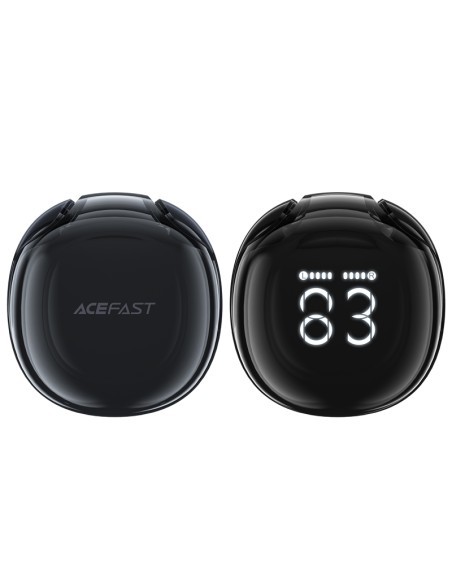 Acefast T9 Bluetooth 5.3 į ausis įdedamos belaidės ausinės su ekranu – juodos spalvos Acefast T9 Bluetooth 5.3 į ausis įdedamos belaidės ausinės su ekranu – juodos spalvos