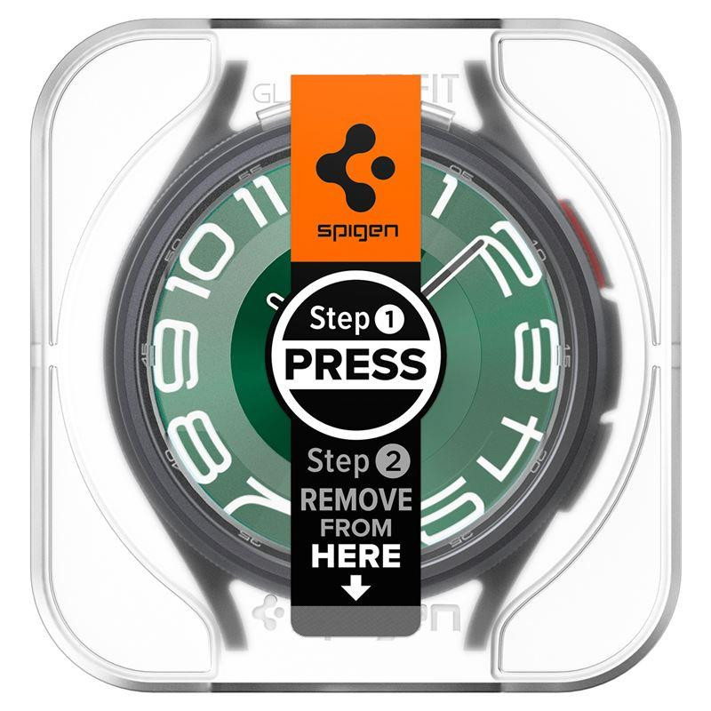 Spigen Glas.tR EZ Fit grūdintas stiklas, skirtas Samsung Galaxy Watch 6 Classic (47 mm) - 2 vnt.
