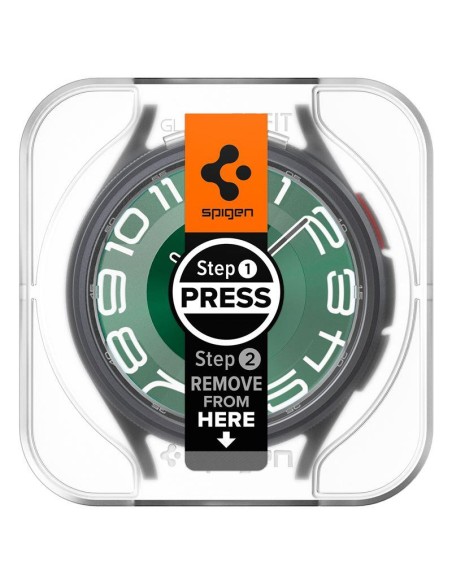 Spigen Glas.tR EZ Fit grūdintas stiklas, skirtas Samsung Galaxy Watch 6 Classic (47 mm) - 2 vnt. Spigen Glas.tR EZ Fit grūdintas stiklas, skirtas Samsung Galaxy Watch 6 Classic (47 mm) - 2 vnt.