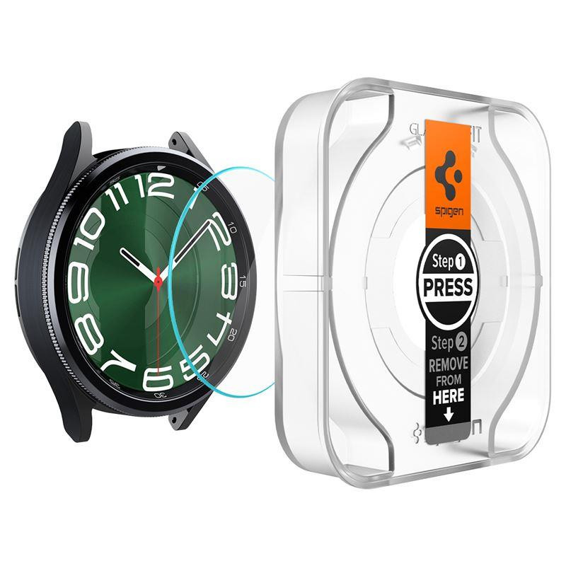 Spigen Glas.tR EZ Fit grūdintas stiklas, skirtas Samsung Galaxy Watch 6 Classic (47 mm) - 2 vnt.