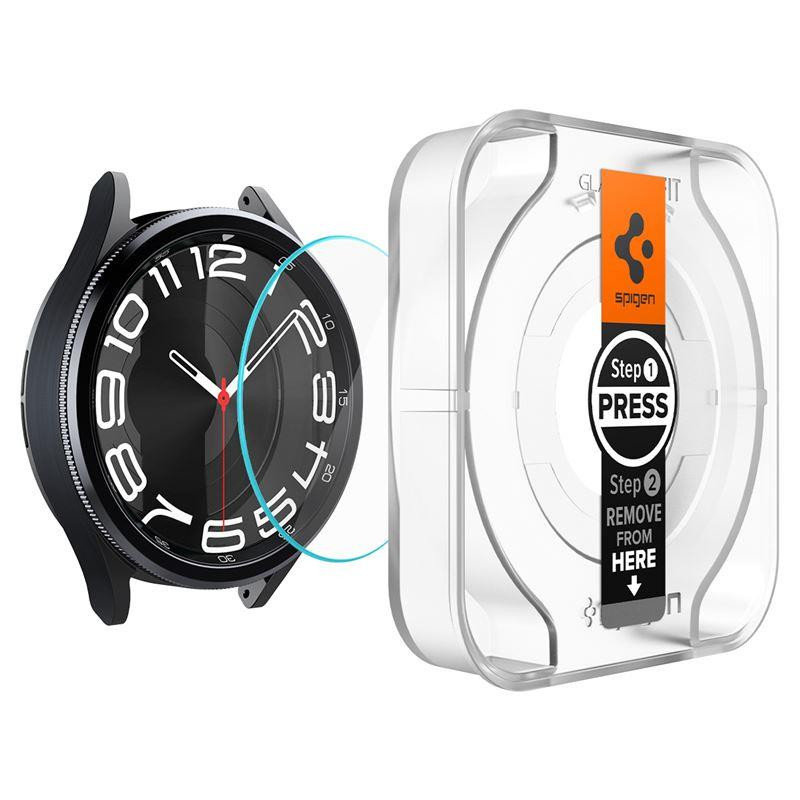 Spigen Glas.tR EZ Fit grūdintas stiklas, skirtas Samsung Galaxy Watch 6 Classic (43 mm) - 2 vnt.