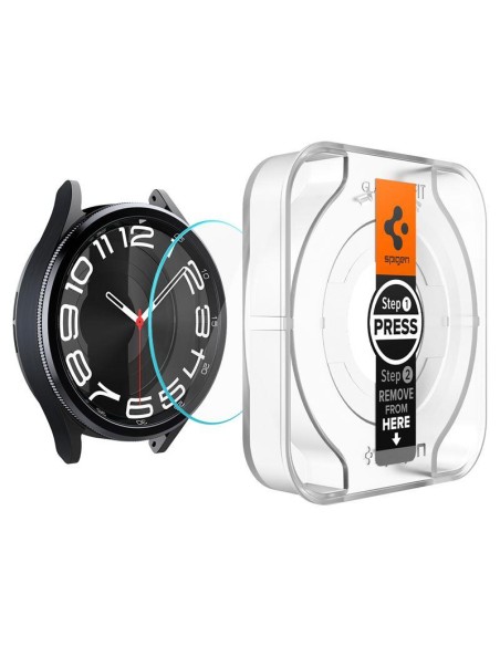 Spigen Glas.tR EZ Fit grūdintas stiklas, skirtas Samsung Galaxy Watch 6 Classic (43 mm) - 2 vnt. Spigen Glas.tR EZ Fit grūdintas stiklas, skirtas Samsung Galaxy Watch 6 Classic (43 mm) - 2 vnt.