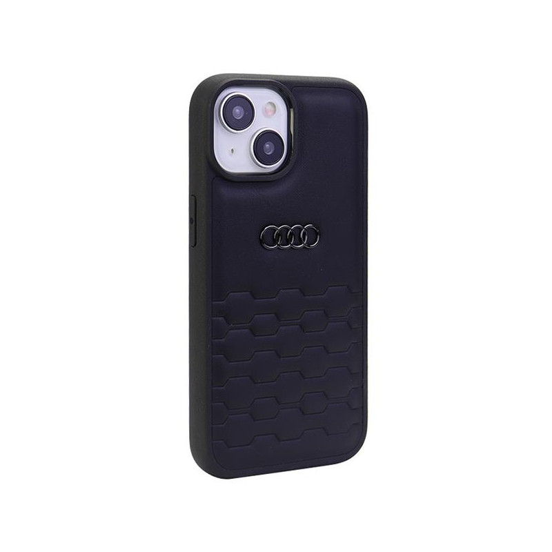 Audi GT Sintetinės odos dėklas iPhone 15 Plus - juodas
