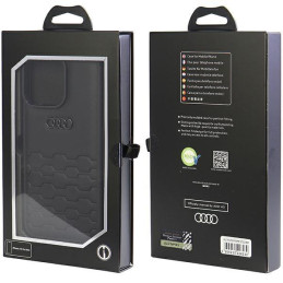 Audi GT Sintetinės odos dėklas iPhone 15 Pro Max - juodas