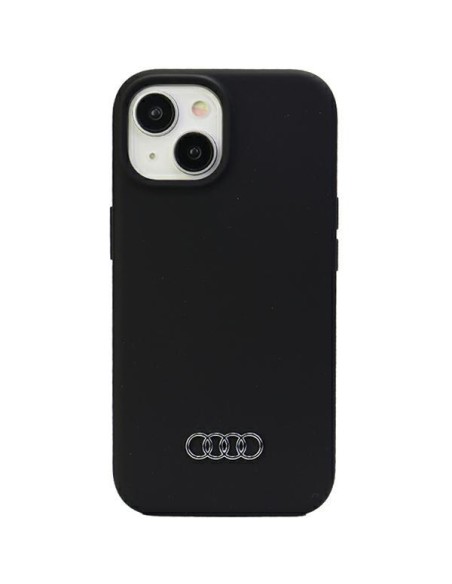 Audi silikoninis dėklas iPhone 15 Plus - juodas Audi silikoninis dėklas iPhone 15 Plus - juodas