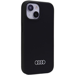 Audi silikoninis dėklas iPhone 15 Plus - juodas
