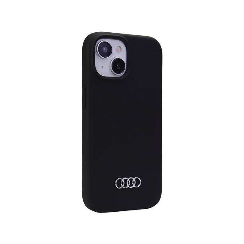 Audi silikoninis dėklas iPhone 15 Plus - juodas