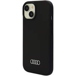 Audi silikoninis dėklas iPhone 15 Plus - juodas