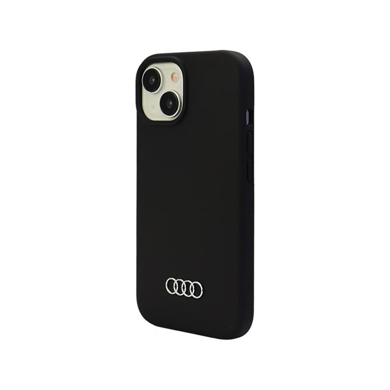 Audi silikoninis dėklas iPhone 15 Plus - juodas