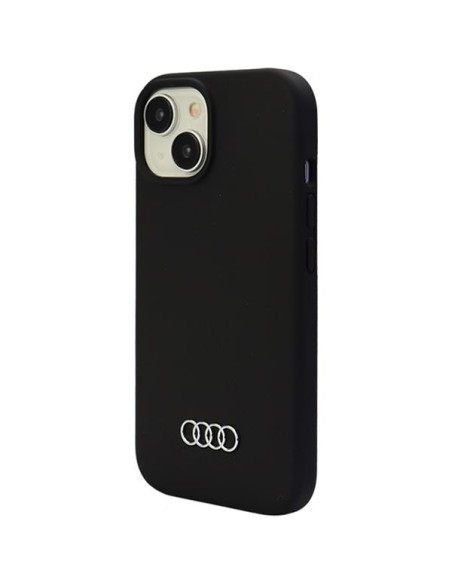 Audi silikoninis dėklas iPhone 15 Plus - juodas Audi silikoninis dėklas iPhone 15 Plus - juodas