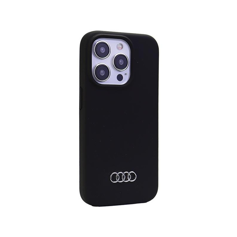 Audi silikoninis dėklas iPhone 15 Pro - juodas