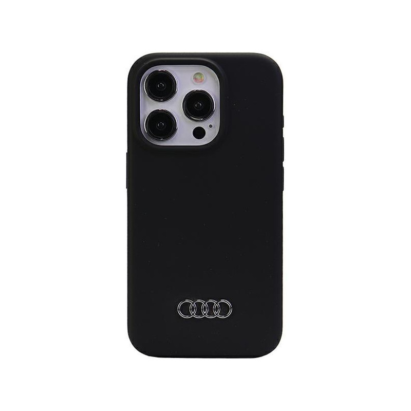 Audi silikoninis dėklas iPhone 15 Pro Max - juodas Audi silikoninis dėklas iPhone 15 Pro Max - juodas