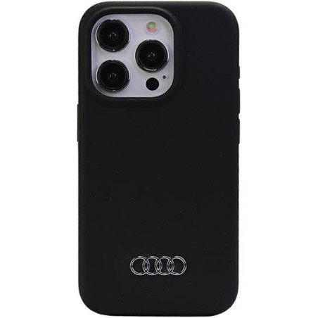 Audi silikoninis dėklas iPhone 15 Pro Max - juodas Audi silikoninis dėklas iPhone 15 Pro Max - juodas