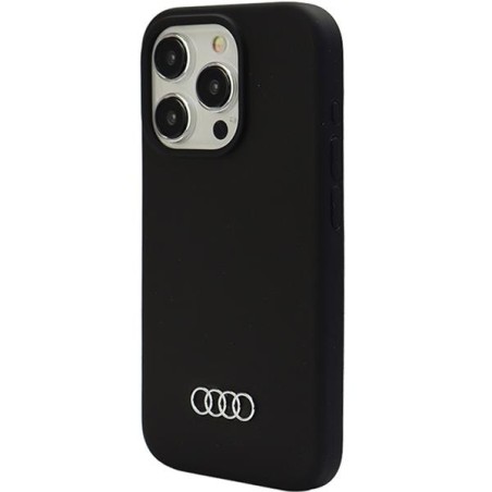 Audi silikoninis dėklas iPhone 15 Pro Max - juodas Audi silikoninis dėklas iPhone 15 Pro Max - juodas