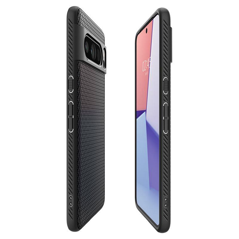 Spigen Liquid Air dėklas, skirtas Google Pixel 8 Pro – matinės juodos spalvos