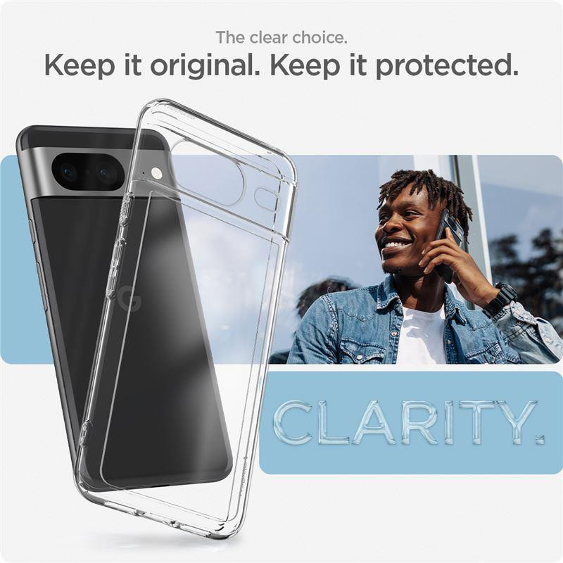Spigen Ultra Hybrid dėklas, skirtas Google Pixel 8 – skaidrus