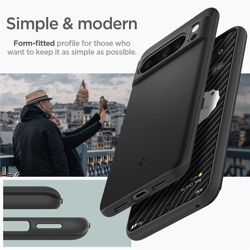 Spigen Thin Fit dėklas, skirtas Google Pixel 8 Pro – juodas