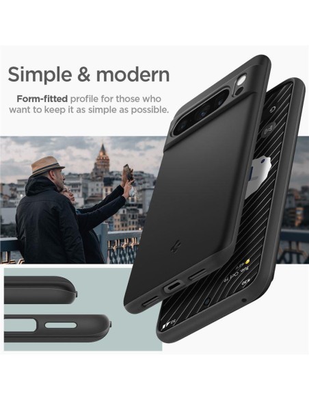 Spigen Thin Fit dėklas, skirtas Google Pixel 8 Pro – juodas Spigen Thin Fit dėklas, skirtas Google Pixel 8 Pro – juodas