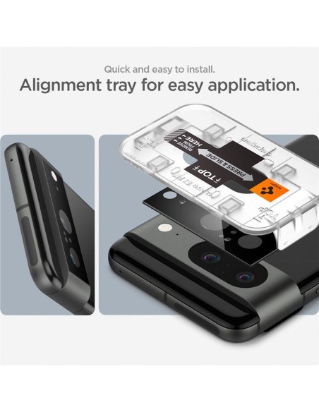 Spigen Glas.tR EZ Fit Optik Camera Protector for Google Pixel 8 - juoda 2 vnt. Spigen Glas.tR EZ Fit Optik Camera Protector for Google Pixel 8 - juoda 2 vnt.