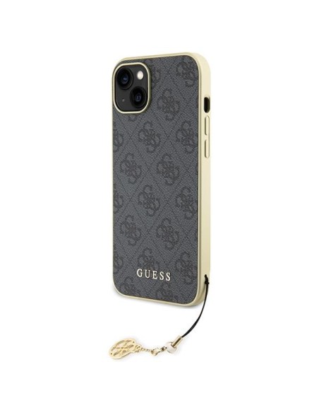 Guess 4G Charms Collection dėklas, skirtas iPhone 15 Plus - pilkas Guess 4G Charms Collection dėklas, skirtas iPhone 15 Plus - pilkas