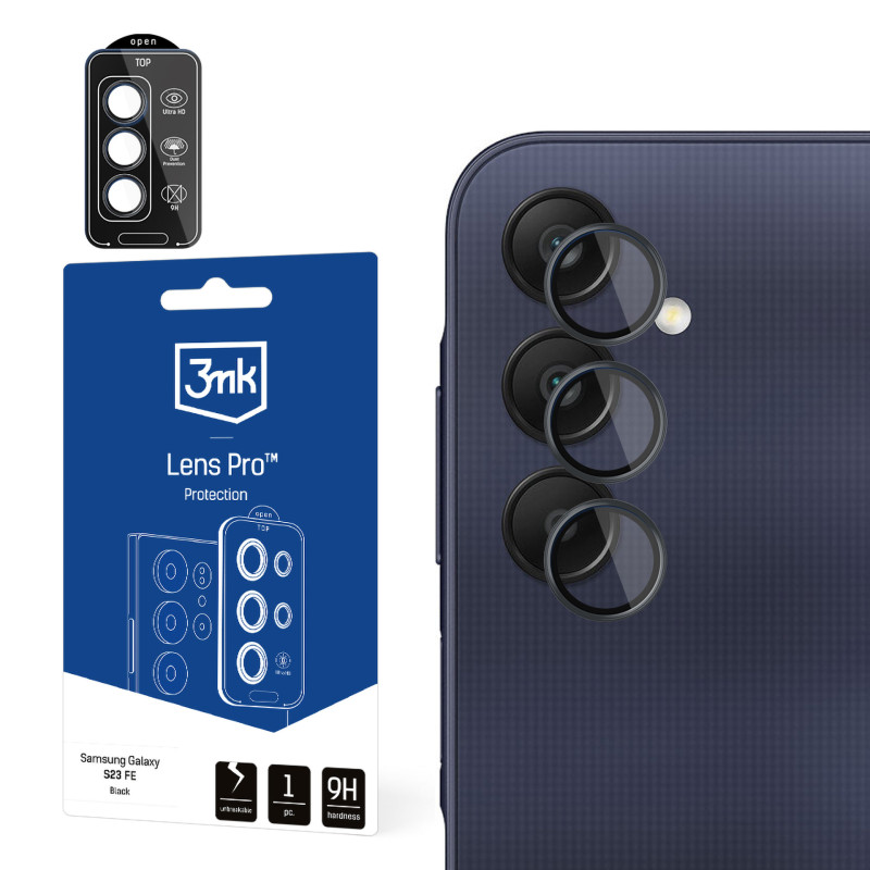 3mk Lens Protection Pro kameros dangtelis, skirtas Samsung Galaxy A25 5G – juodas