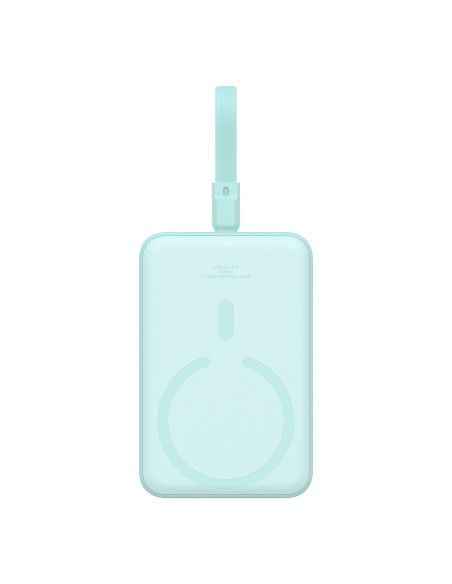 Baseus Magnetic Mini MagSafe 10000mAh 20W maitinimo blokas su įmontuotu Lightning laidu – mėlynas + Baseus Simple Series...