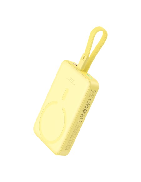 Baseus Magnetic Mini MagSafe 10000mAh 20W maitinimo blokas su įmontuotu Lightning laidu - geltonas + Baseus Simple Serie... Baseus Magnetic Mini MagSafe 10000mAh 20W maitinimo blokas su įmontuotu Lightning laidu - geltonas + Baseus Simple Serie...
