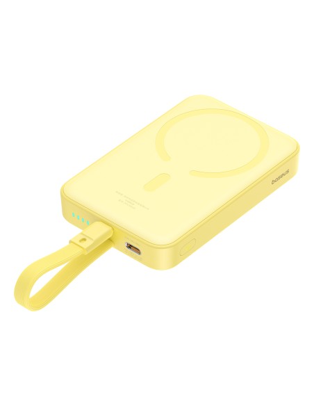 Baseus Magnetic Mini MagSafe 10000mAh 20W maitinimo blokas su įmontuotu Lightning laidu - geltonas + Baseus Simple Serie... Baseus Magnetic Mini MagSafe 10000mAh 20W maitinimo blokas su įmontuotu Lightning laidu - geltonas + Baseus Simple Serie...