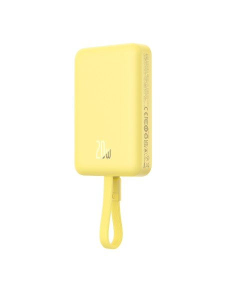 Baseus Magnetic Mini MagSafe 10000mAh 20W maitinimo blokas su įmontuotu Lightning laidu - geltonas + Baseus Simple Serie... Baseus Magnetic Mini MagSafe 10000mAh 20W maitinimo blokas su įmontuotu Lightning laidu - geltonas + Baseus Simple Serie...