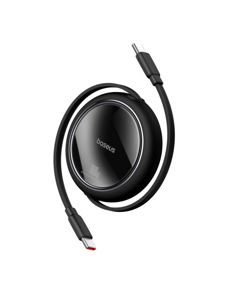 Baseus Free2Draw Mini USB-C – USB-C 100W 1m ištraukiamas laidas – juodas Baseus Free2Draw Mini USB-C – USB-C 100W 1m ištraukiamas laidas – juodas