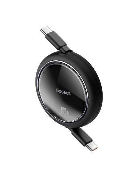 Baseus Free2Draw Mini USB-C – USB-C 100W 1m ištraukiamas laidas – juodas Baseus Free2Draw Mini USB-C – USB-C 100W 1m ištraukiamas laidas – juodas